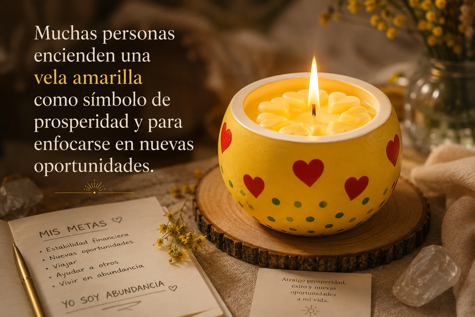 Vela de Prosperidad: Un momento para conectar con tus metas y nuevas oportunidades
