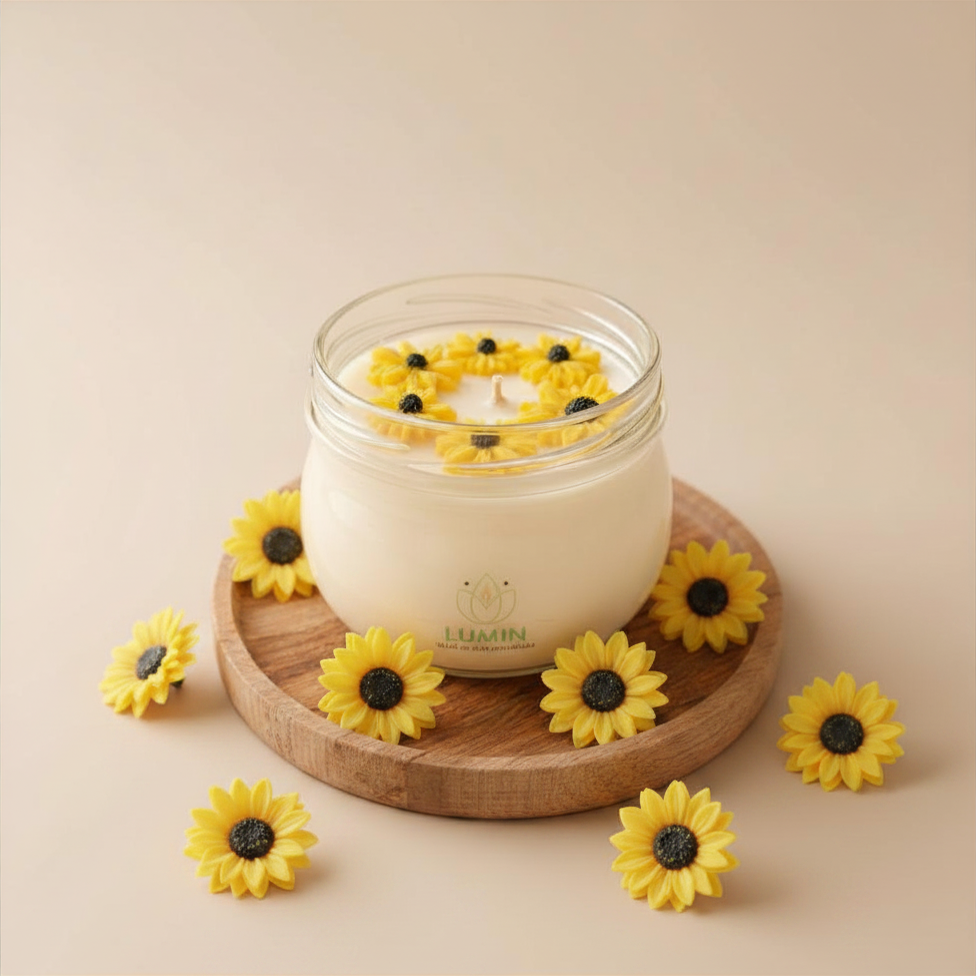 Vela Aromática De Girasol