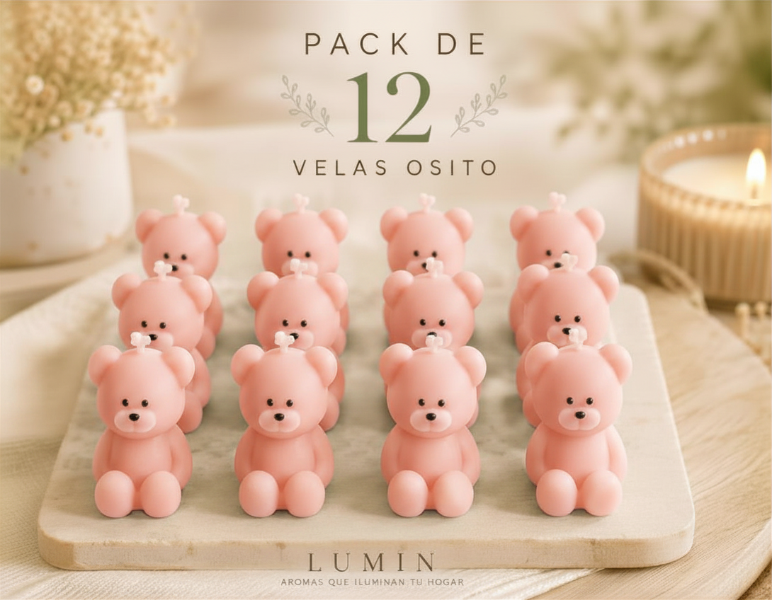 Velitas  Aromática Pack de 12 Velas Osito