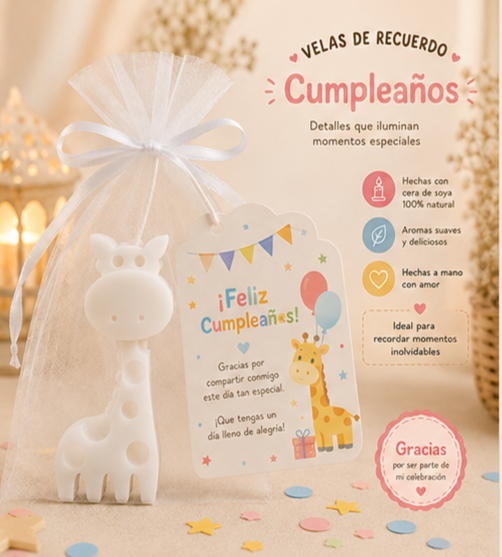 Velas Para  Recuerditos De Cumpleaños