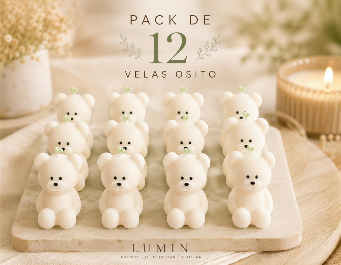 Velitas  Aromática Pack de 12 Velas Osito