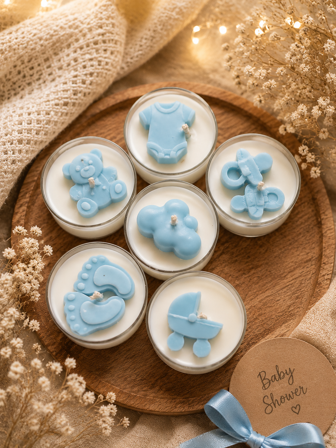 Velitas  Aromática Pack de 6 Velas  Baby Shower