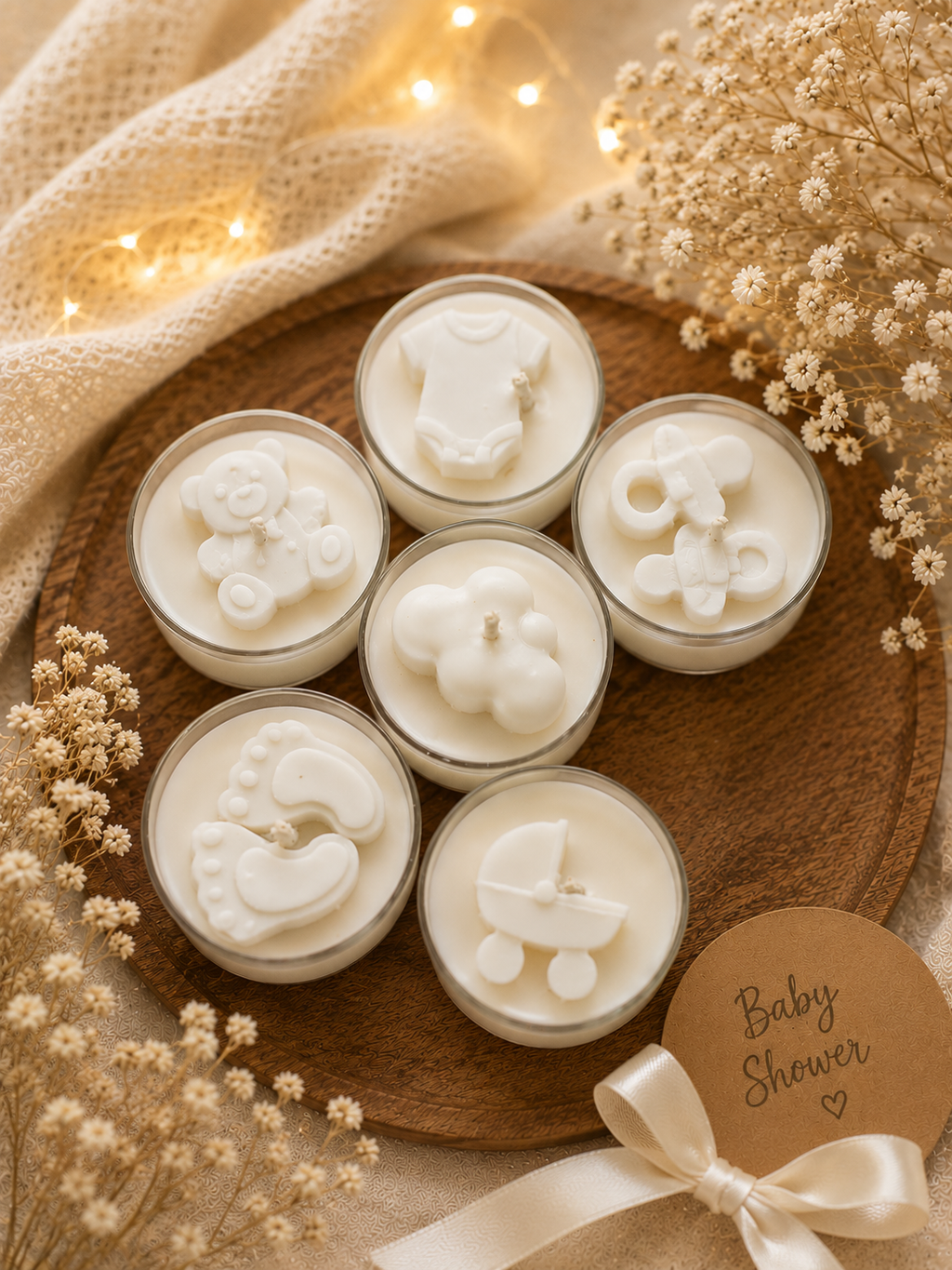 Velitas  Aromática Pack de 6 Velas  Baby Shower