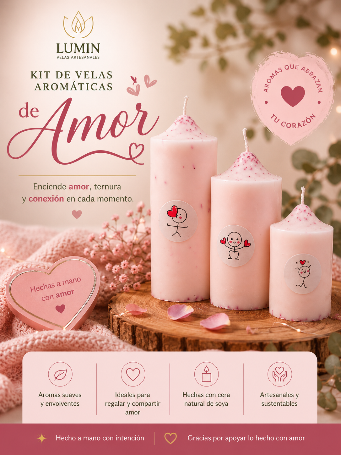 Pack - Velas Aromáticas  Amor