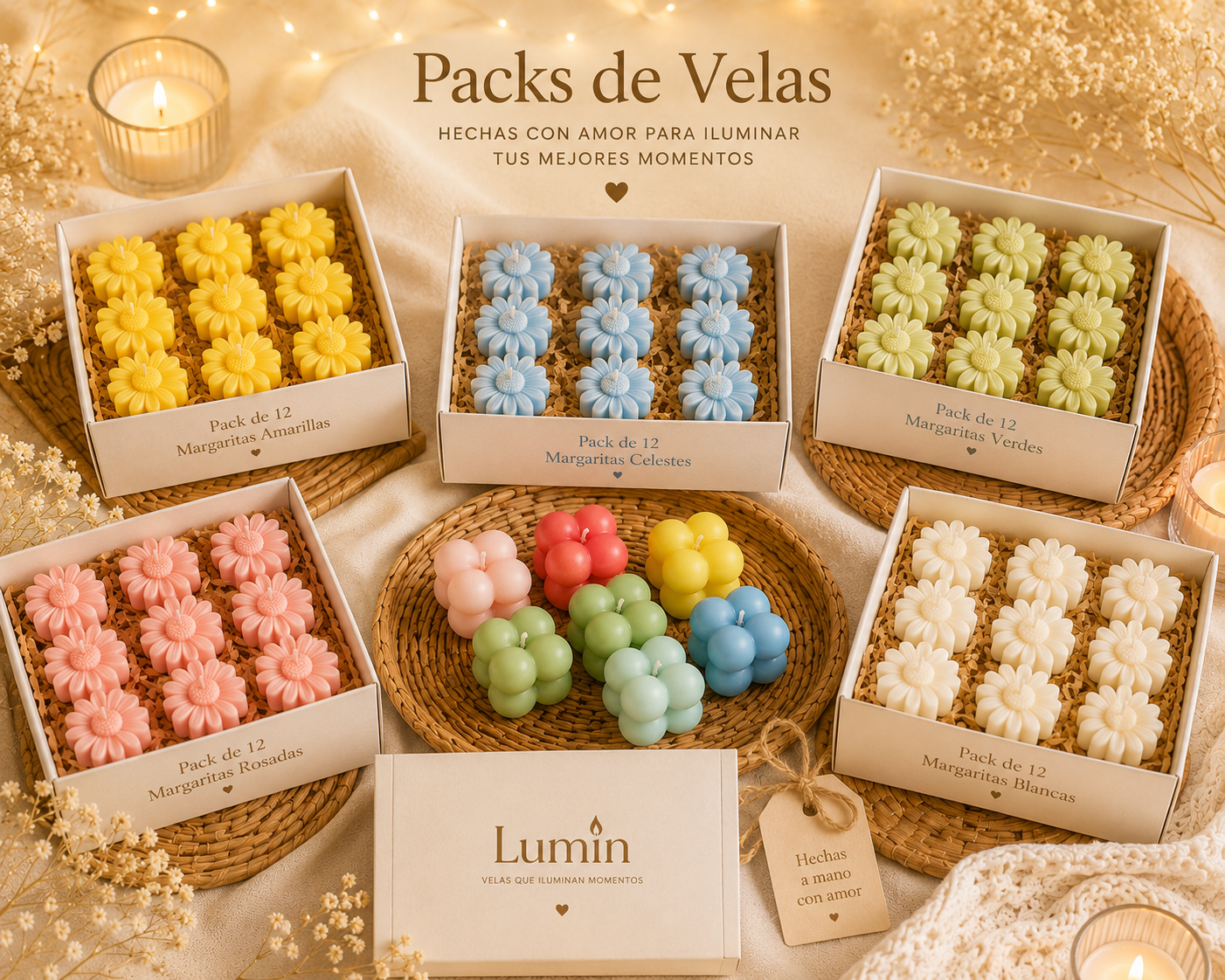 Pack de Velas Decorativas Lumin