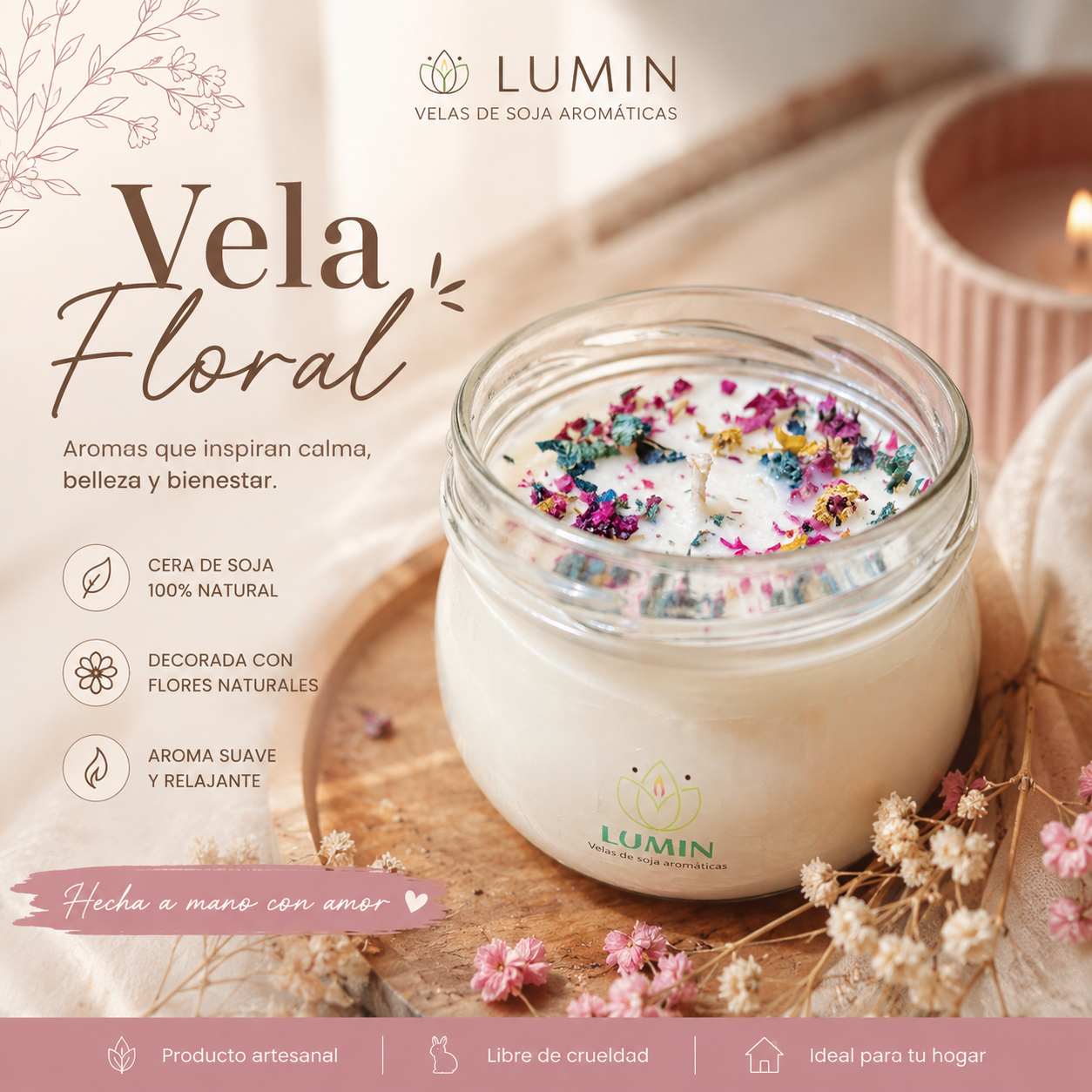 Vela Aromática Floral