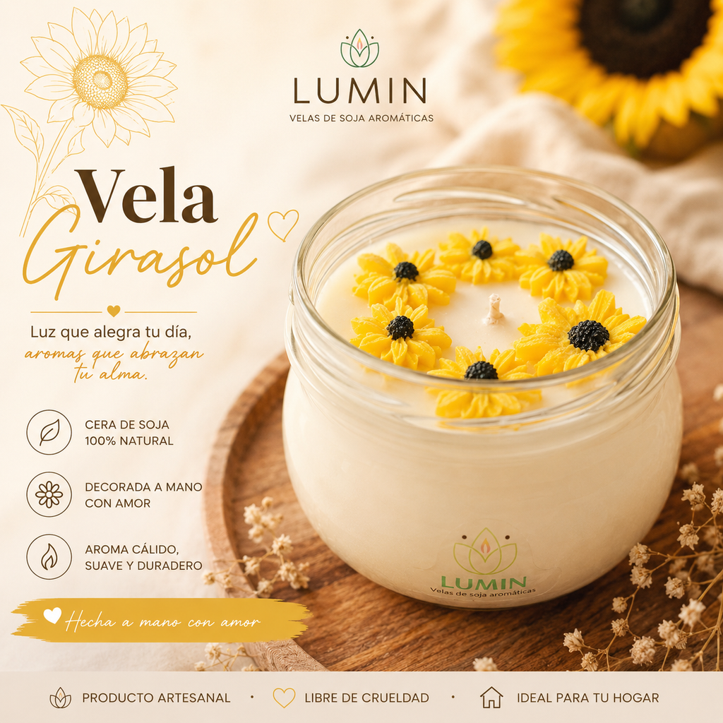 Vela Aromática De Girasol
