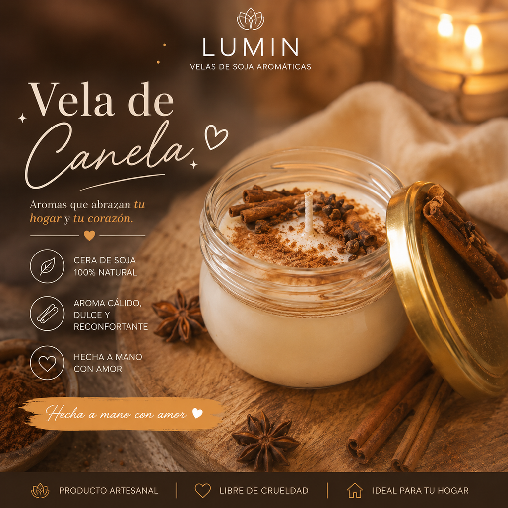 Vela Aromática De  Canela Y Manzana