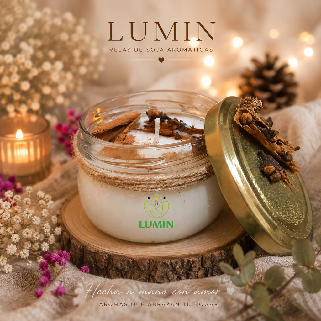 Vela Aromática De  Canela Y Manzana