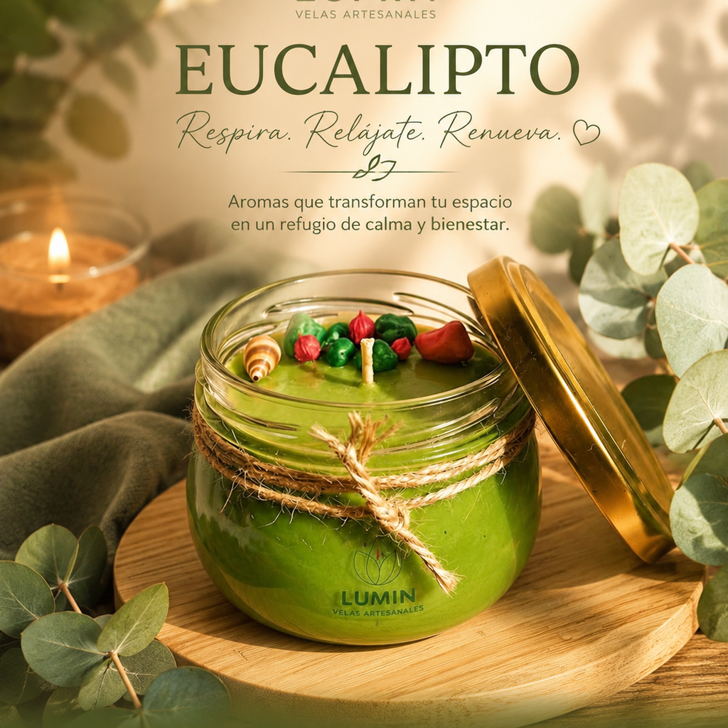 Vela Aromática De  Eucalipto