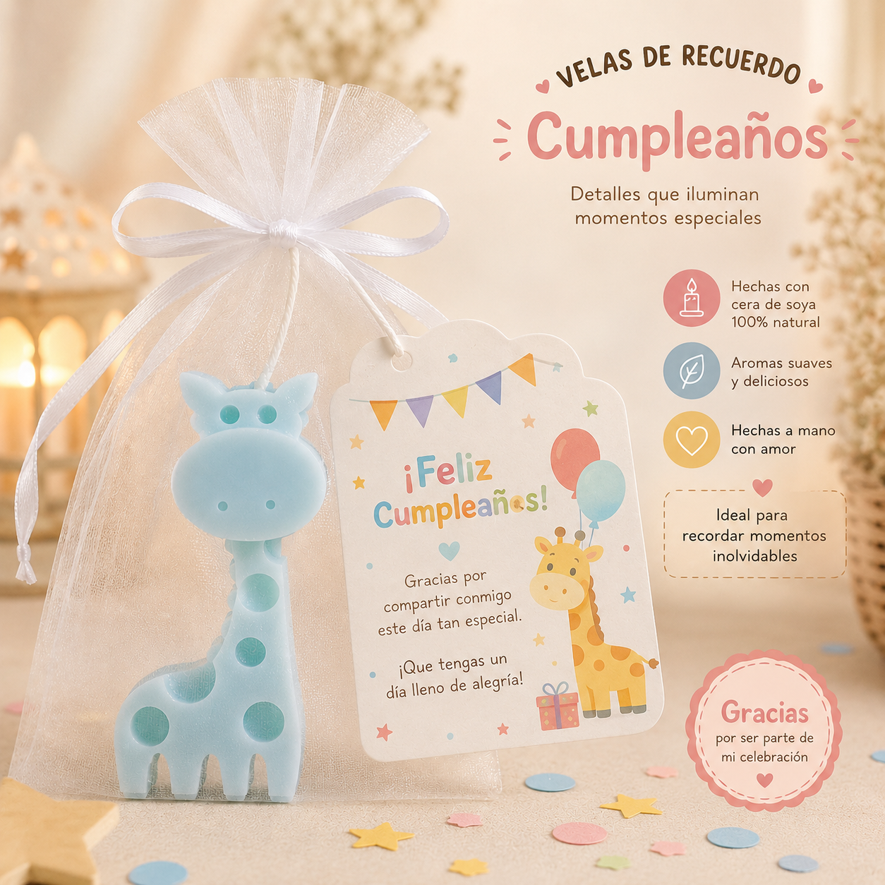 Velas Para  Recuerditos De Cumpleaños