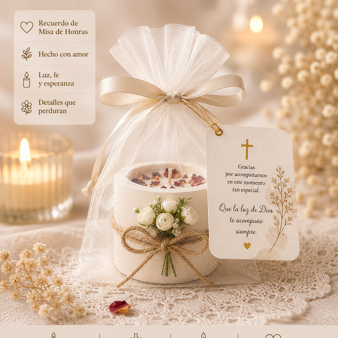 Velas Para  Recuerditos De Misas
