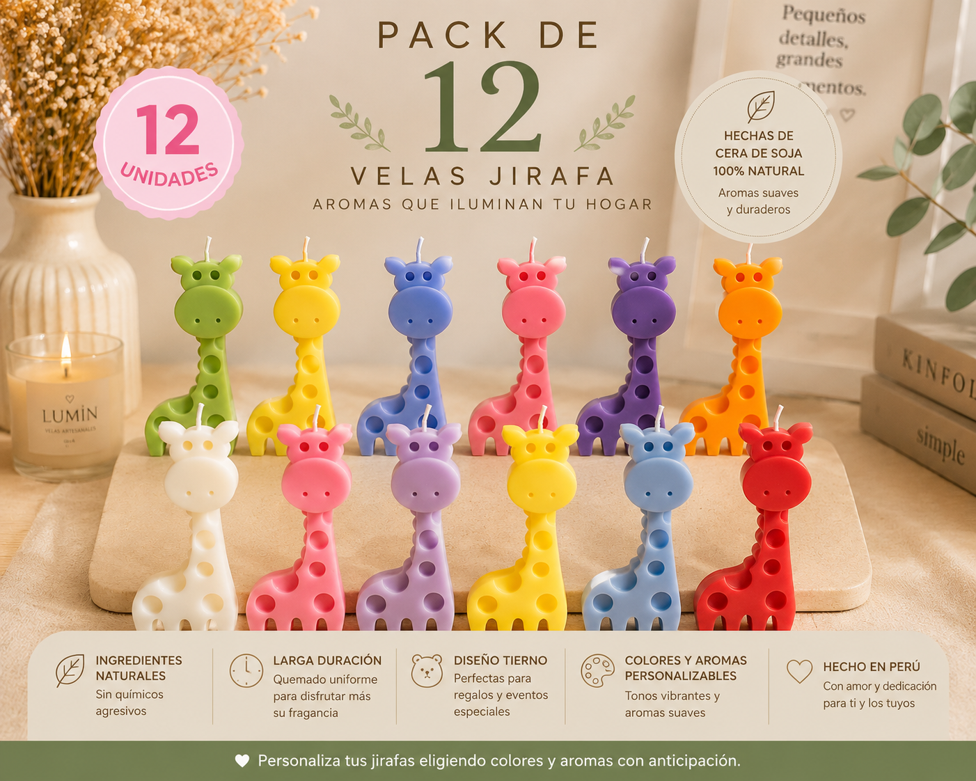 Pack de Velas Decorativas Lumin