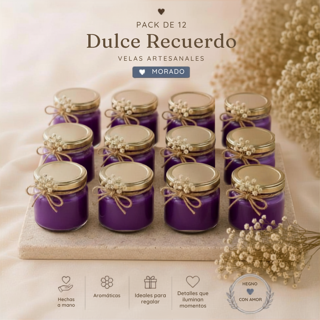 Velitas Aromática Pack de 12 Velitas Dulce Recuerdo