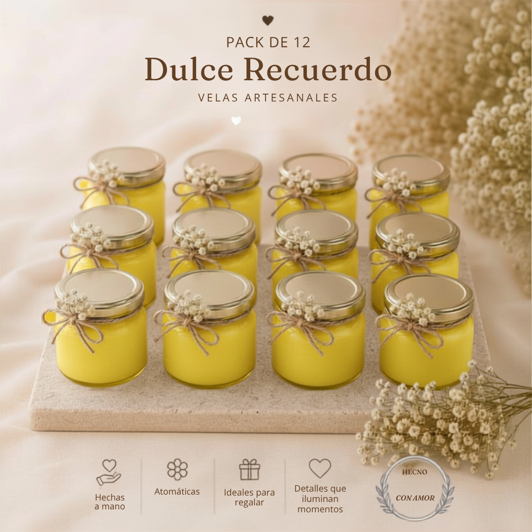 Velitas Aromática Pack de 12 Velitas Dulce Recuerdo
