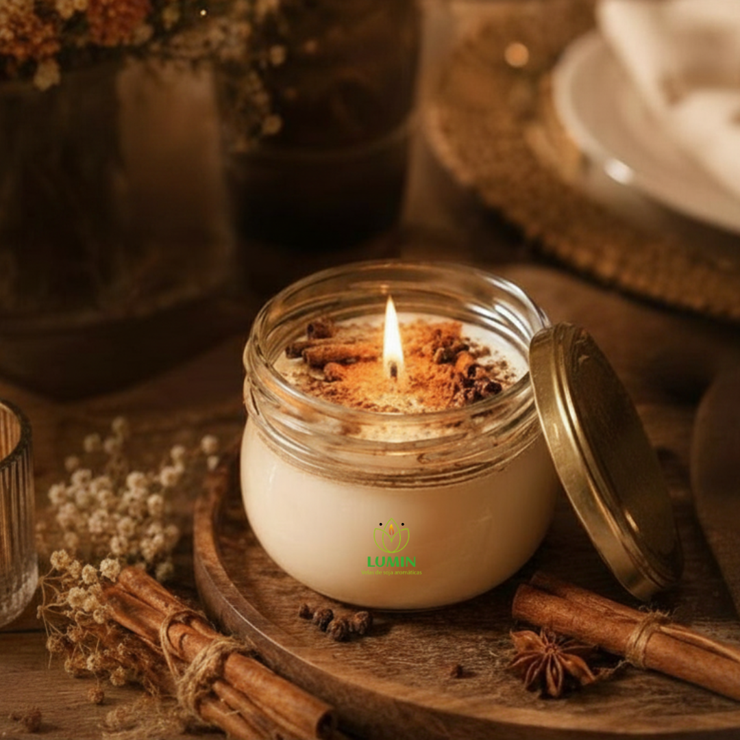 Vela Aromática De  Canela Y Manzana