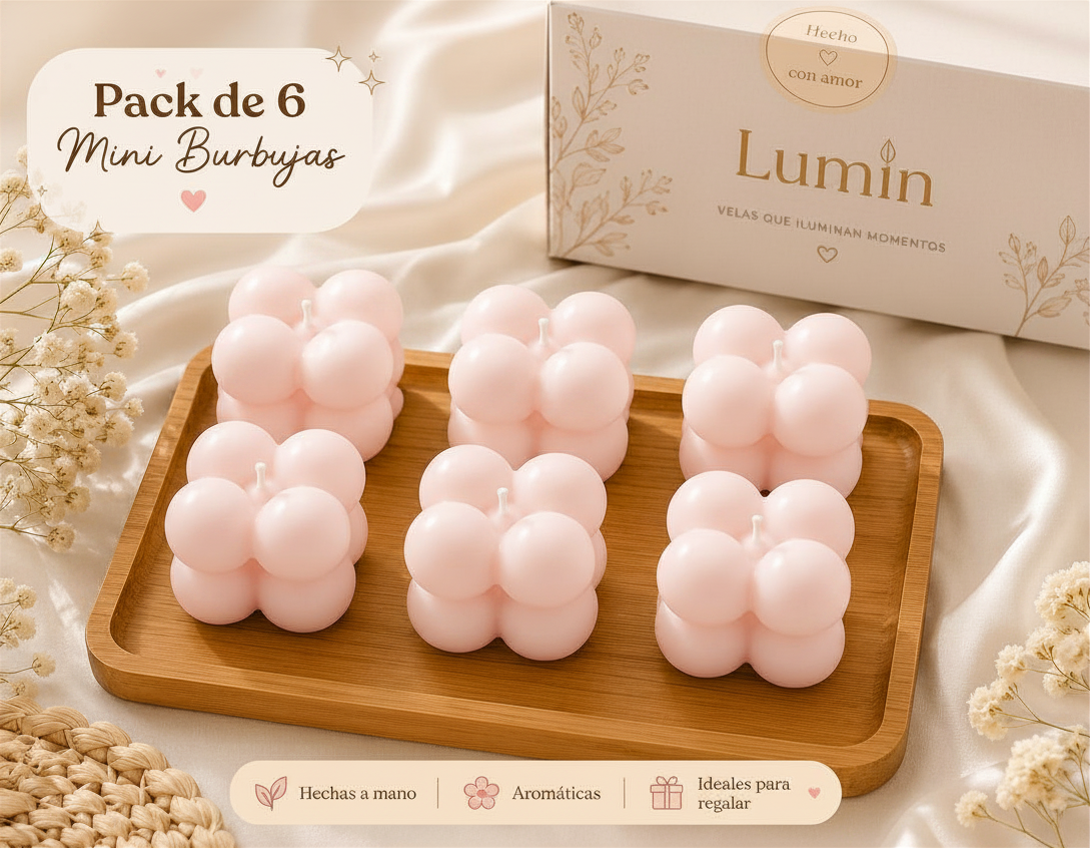 Velitas Aromáticas Pack de 6 Velitas Mini Burbujas