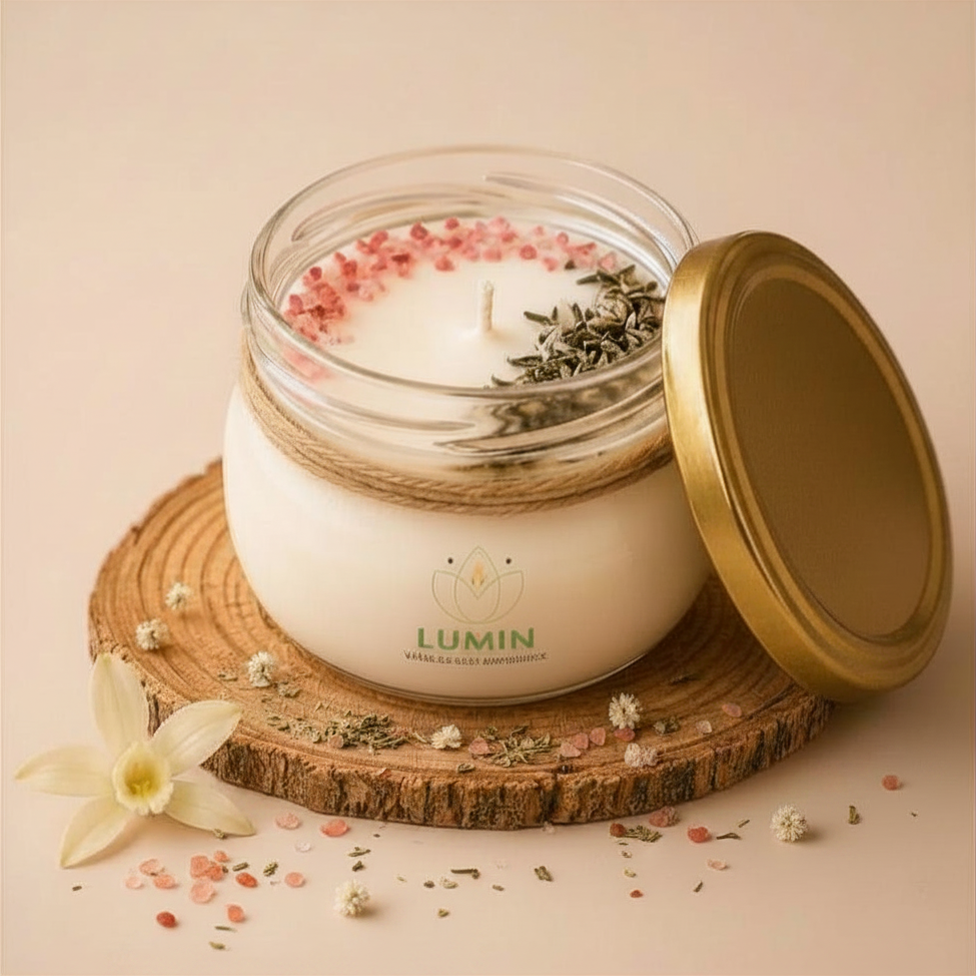 Vela Aromática De Vainilla Y Romero