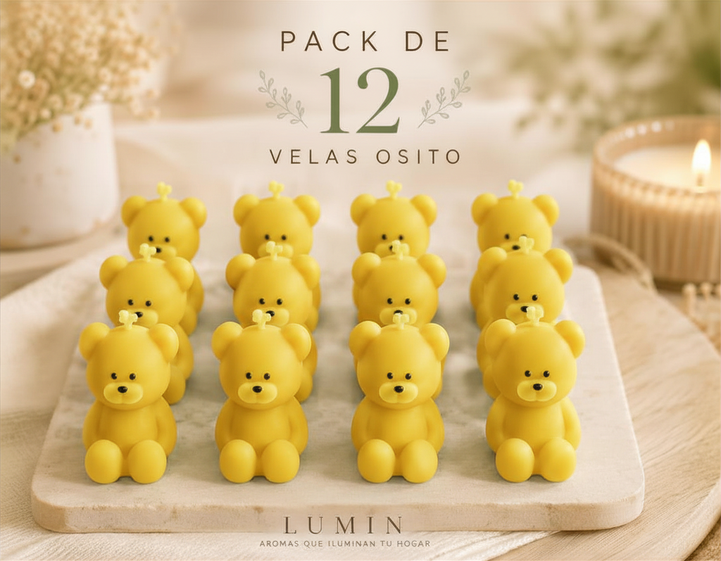 Velitas  Aromática Pack de 12 Velas Osito
