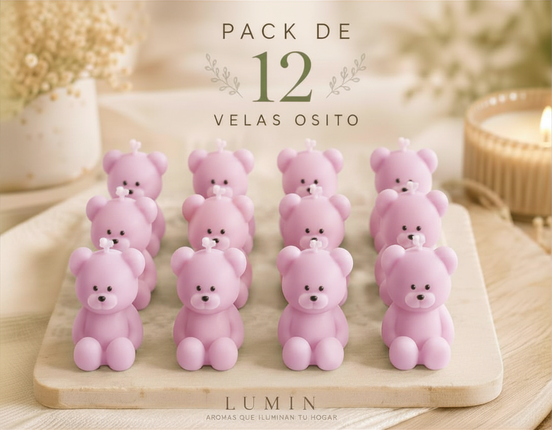 Velitas  Aromática Pack de 12 Velas Osito