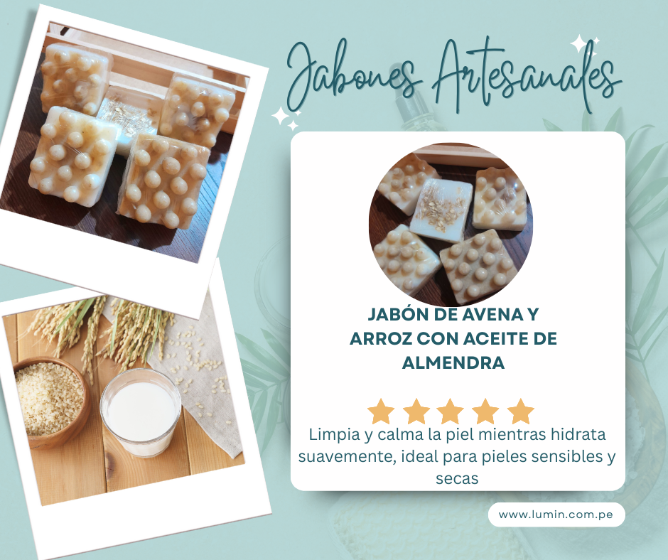 Jabón Exfoliante de Arroz con Avena y Maracuyá