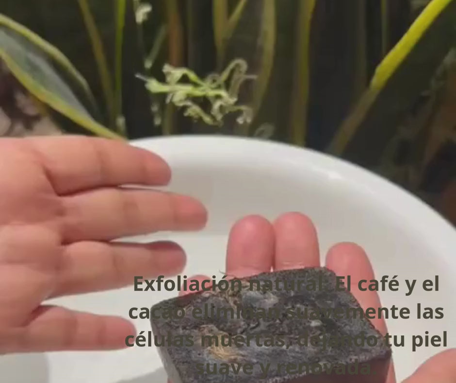 Jabón Exfoliante de Café y Cacao con Aceite de Mandarina