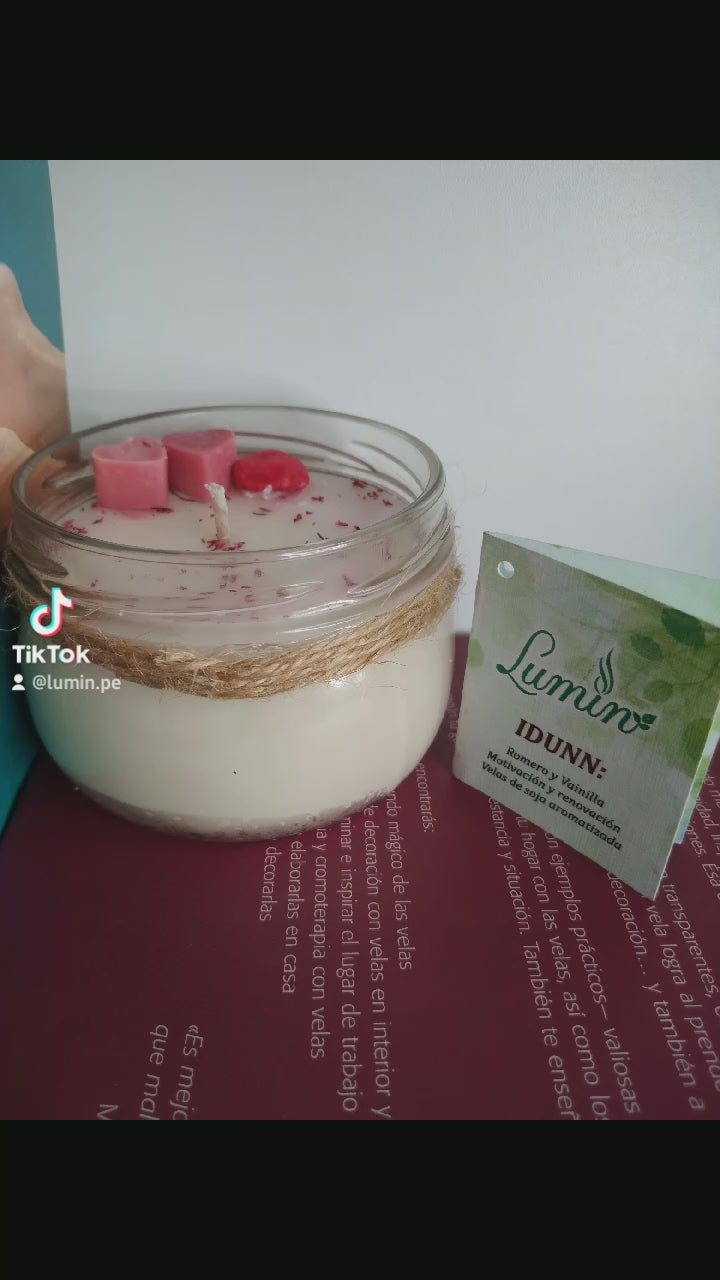Vela Aromática De Vainilla Y Romero
